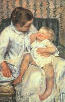 Cassatt, Mary - Mother About to Wash Her Sleepy Child